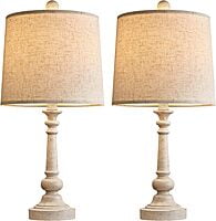 21" Retro Style Farmhouse Table Lamp Sets of 2 for Living Room