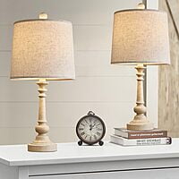 21" Retro Style Farmhouse Table Lamp Sets of 2 for Living Room