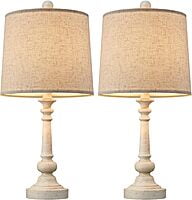 21" Retro Style Farmhouse Table Lamp Sets of 2 for Living Room