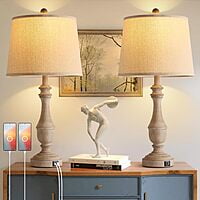 Vikinterio Farmhouse Table Lamps Set of 2 for Living Room Vikinterio Farmhouse Table Lamps Set of 2 for Living Room