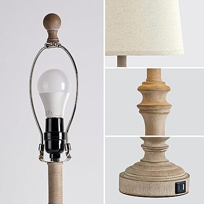 Vikinterio Farmhouse Table Lamps Set of 2 for Living Room Vikinterio Farmhouse Table Lamps Set of 2 for Living Room
