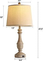 Vikinterio Farmhouse Table Lamps Set of 2 for Living Room