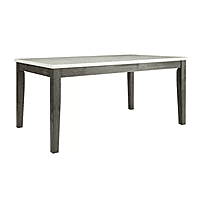 VIKINTERIO Malabar Dining Table with Marble Top and Six Upholstory Chairs VIKINTERIO Malabar Dining Table with Marble Top and Six Upholstory Chairs