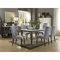 Vikinterio Malabar Marble Top Six seater Dining Table