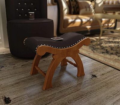 Vikinterio Cushioned Ottoman Stool