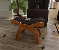 Vikinterio Cushioned Ottoman Stool Vikinterio Cushioned Ottoman Stool