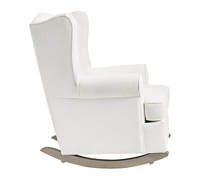 Vikinterio Wingback Rocking Chair with Puffy Vikinterio Wingback Rocking Chair with Puffy