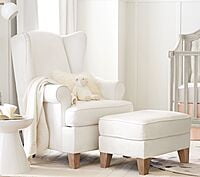 Vikinterio Wingback Rocking Chair with Puffy Vikinterio Wingback Rocking Chair with Puffy