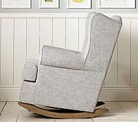 Vikinterio Wingback Rocking Chair with Puffy Vikinterio Wingback Rocking Chair with Puffy