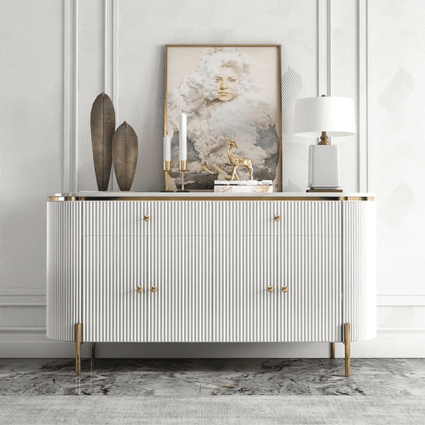 Vikinterio 55.1" Modern Marble Top Buffet & Sideboard