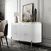 Vikinterio 55.1" Modern Marble Top Buffet & Sideboard Vikinterio 55.1" Modern Marble Top Buffet & Sideboard