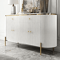 Vikinterio 55.1" Modern Marble Top Buffet & Sideboard