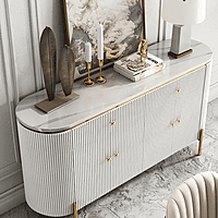 Vikinterio 55.1" Modern Marble Top Buffet & Sideboard Vikinterio 55.1" Modern Marble Top Buffet & Sideboard