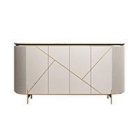 Vikinterio Modern White Sideboard Buffet Marble Top 4 Doors 2 Shelves Vikinterio Modern White Sideboard Buffet Marble Top 4 Doors 2 Shelves