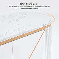 Vikinterio Modern White Sideboard Buffet Marble Top 4 Doors 2 Shelves Vikinterio Modern White Sideboard Buffet Marble Top 4 Doors 2 Shelves