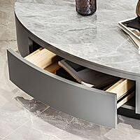 Vikinterio Legendary White Marble Top Coffee Table