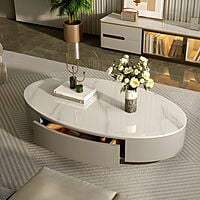 Vikinterio Legendary White Marble Top Coffee Table Vikinterio Legendary White Marble Top Coffee Table