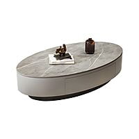 Vikinterio Legendary White Marble Top Coffee Table