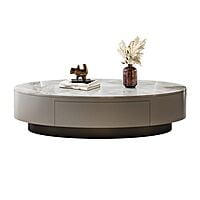 Vikinterio Legendary White Marble Top Coffee Table