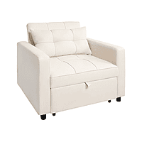 Vikinterio 3 in 1 Convertible Chair Bed, Lounger Sleeper Chair Bed, Linen Sofa Bed Sleeper Armchair Vikinterio 3 in 1 Convertible Chair Bed, Lounger Sleeper Chair Bed, Linen Sofa Bed Sleeper Armchair