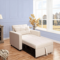 Vikinterio 3 in 1 Convertible Chair Bed, Lounger Sleeper Chair Bed, Linen Sofa Bed Sleeper Armchair Vikinterio 3 in 1 Convertible Chair Bed, Lounger Sleeper Chair Bed, Linen Sofa Bed Sleeper Armchair