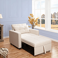 Vikinterio 3 in 1 Convertible Chair Bed, Lounger Sleeper Chair Bed, Linen Sofa Bed Sleeper Armchair Vikinterio 3 in 1 Convertible Chair Bed, Lounger Sleeper Chair Bed, Linen Sofa Bed Sleeper Armchair