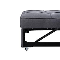 Vikinterio 3 in 1 Convertible Chair Bed, Lounger Sleeper Chair Bed in Gray Linen Fabric Vikinterio 3 in 1 Convertible Chair Bed, Lounger Sleeper Chair Bed in Gray Linen Fabric