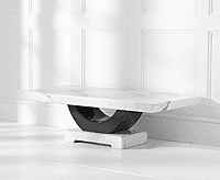 Vikinterio U Shape White Marble Coffee Table Vikinterio U Shape White Marble Coffee Table