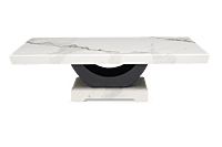 Vikinterio U Shape White Marble Coffee Table Vikinterio U Shape White Marble Coffee Table