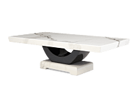 Vikinterio U Shape White Marble Coffee Table Vikinterio U Shape White Marble Coffee Table