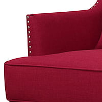 Vikinterio High back Upholstered Wingback Chair in Red Cherry Fabric Vikinterio High back Upholstered Wingback Chair in Red Cherry Fabric