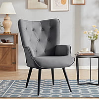 Vikinterio Upholstered Wingback Chair Vikinterio Upholstered Wingback Chair