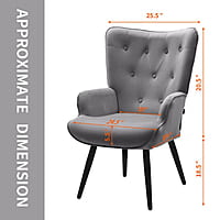 Vikinterio Upholstered Wingback Chair Vikinterio Upholstered Wingback Chair