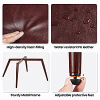 Vikinterio Butterfly Wingback Chair in Chesnut Brown Faux Leather Vikinterio Butterfly Wingback Chair in Chesnut Brown Faux Leather