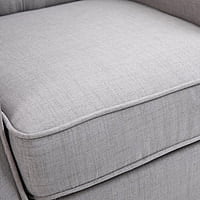 Vikinterio Morrisa Wingback Chairin Gray Polister Fabric Vikinterio Morrisa Wingback Chairin Gray Polister Fabric