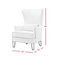 Vikinterio High back Upholstered Wingback Chair in Red Cherry Fabric Vikinterio High back Upholstered Wingback Chair in Red Cherry Fabric