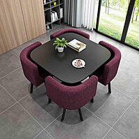 VIKINTERIO Maxico Space Saving Four Seater Dining Table Set VIKINTERIO Maxico Space Saving Four Seater Dining Table Set