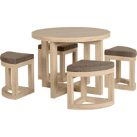 Woodenlia Almiya Round Shape 4 Seater Dining set