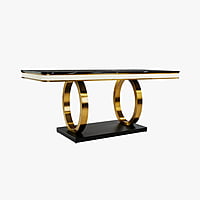 Portland Italian Black Marble Dining Table Set Portland Italian Black Marble Dining Table Set