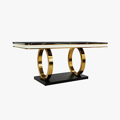 Portland Italian Black Marble Dining Table Set Portland Italian Black Marble Dining Table Set