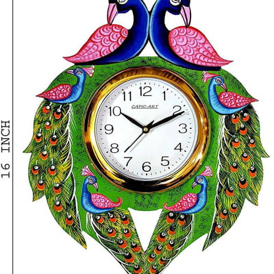 Indian Handcrafted Woodenlia Decorative Wall Clock Home Decor