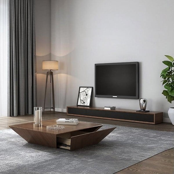 Modern Wood Coffee Table With Storage, Wooden Coffee Table With Storage Drawers