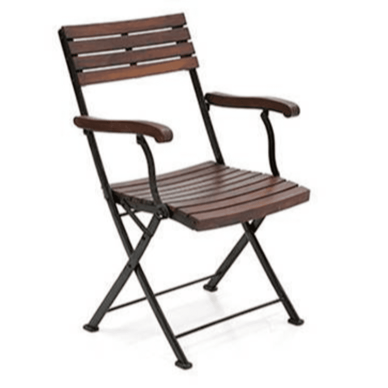 Outdoor Folding Metal Chair (Set of 2)
