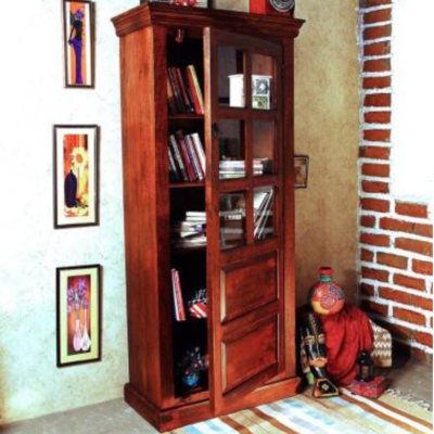 Woodenlia Mango Wood Bookcase with Door