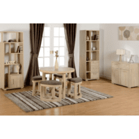 Woodenlia Almiya Round Shape 4 Seater Dining set