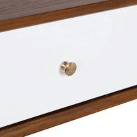 Woodenlia 2 Drawer Console Table, Walnut Brown and White Woodenlia 2 Drawer Console Table, Walnut Brown and White