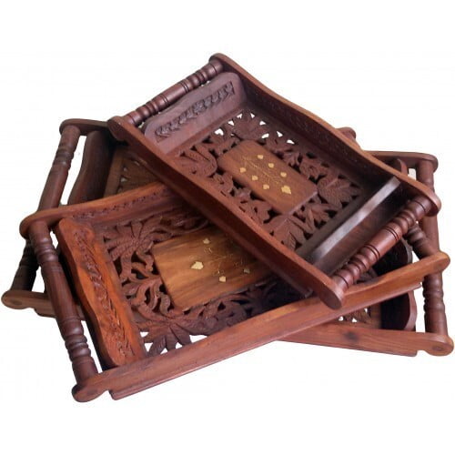 Indian Handcrafted Wooden Tray