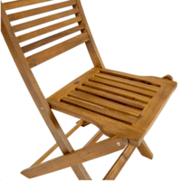 Lia Wooden Folding Garden Chair (Set of 2)