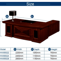 Wooden desk l-shaped board set for executive desk with side cabinet with drawer Wooden desk l-shaped board set for executive desk with side cabinet with drawer